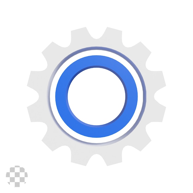 Iconica 3D dell'ingranaggio
