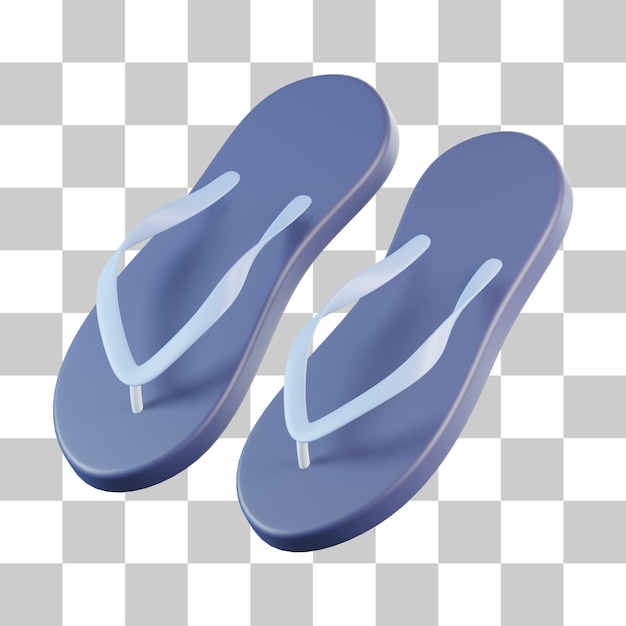 Iconica 3D delle pantofole estive