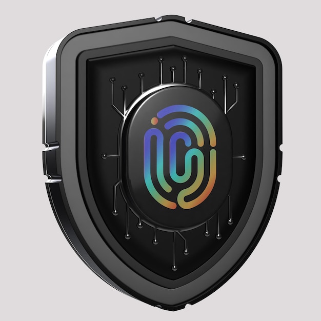 Iconica 3D dello scudo biometrico