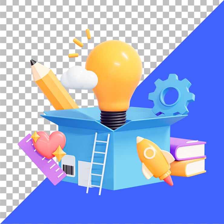 PSD iconica 3d di collaborazione di squadra