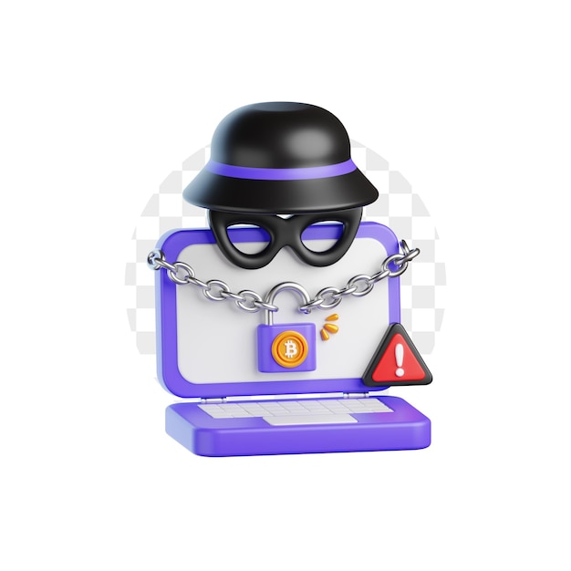 Iconica 3D di frode crittografica