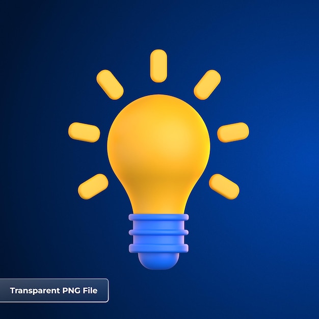 Iconica 3D di un'idea creativa