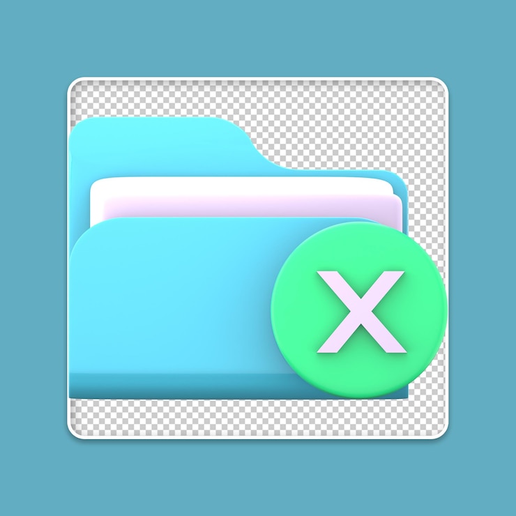 PSD iconica del documento 3d