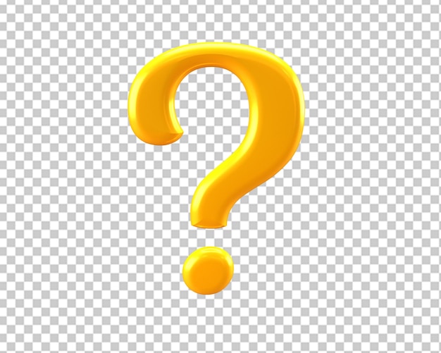 Iconica del logo della domanda segno di quiz di testo 3D
