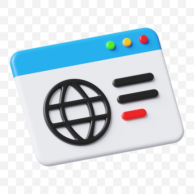 Iconica del sito web 3D