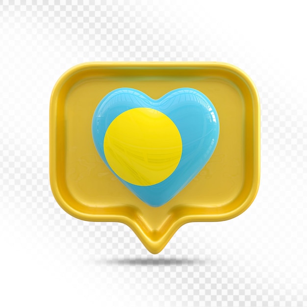 Iconica della bandiera del cuore di Palau