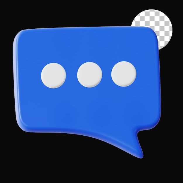 Iconica della bolla di chat blu 3D