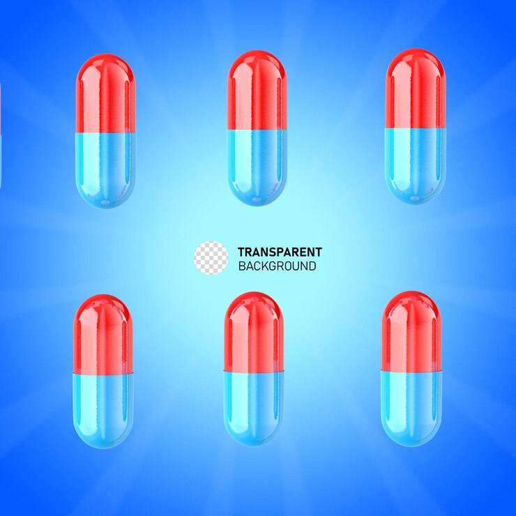 PSD iconica delle capsule di rendering 3d