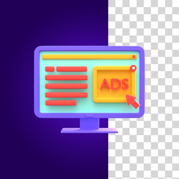 Iconica delle pubblicità 3D