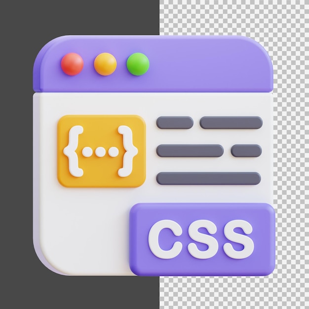 Iconica di codice CSS 3D