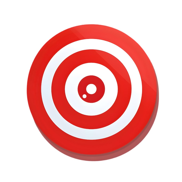 PSD iconica di destinazione rossa