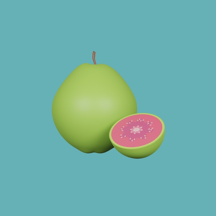 PSD iconica di guava illustrata in 3d