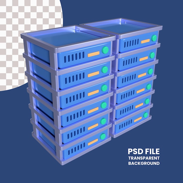 Iconica di illustrazione 3D del server