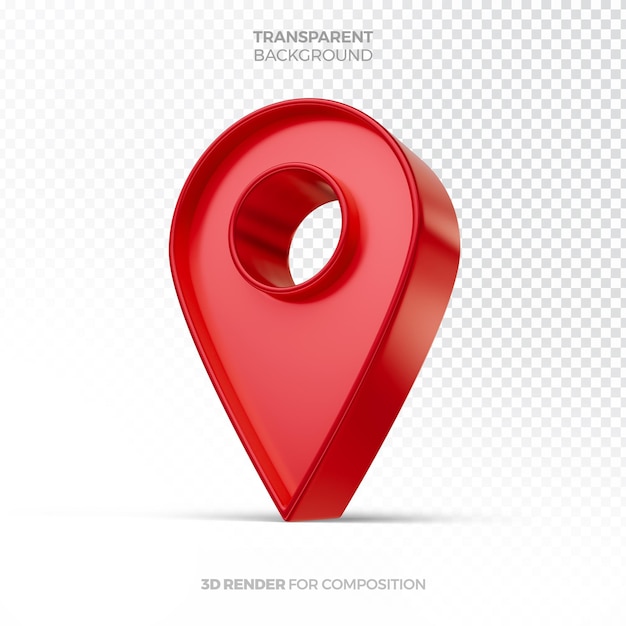 Iconica di posizione renderizzata in 3D