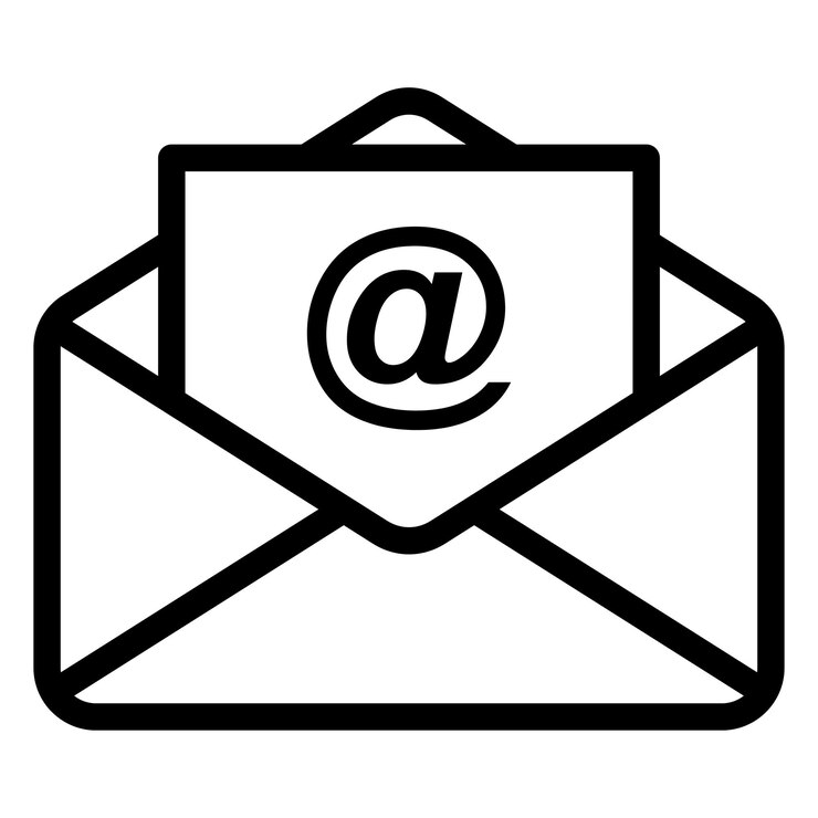 PSD iconica di posta elettronica rand