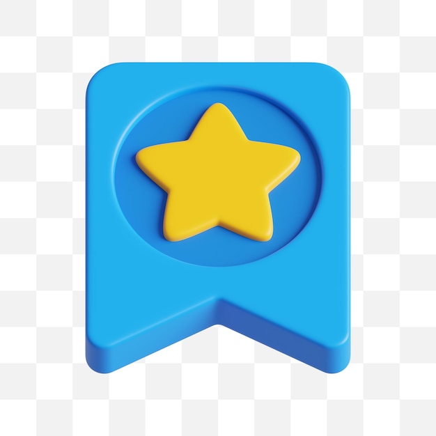 Iconica di segnalibro stellare 3D