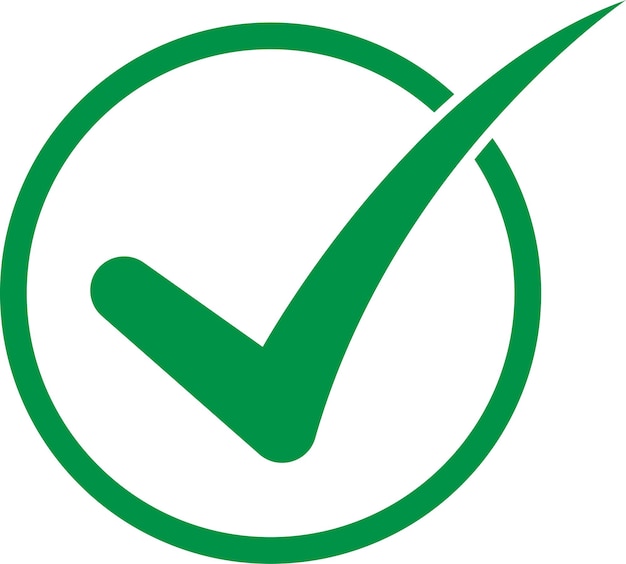 Iconica di spunta verde