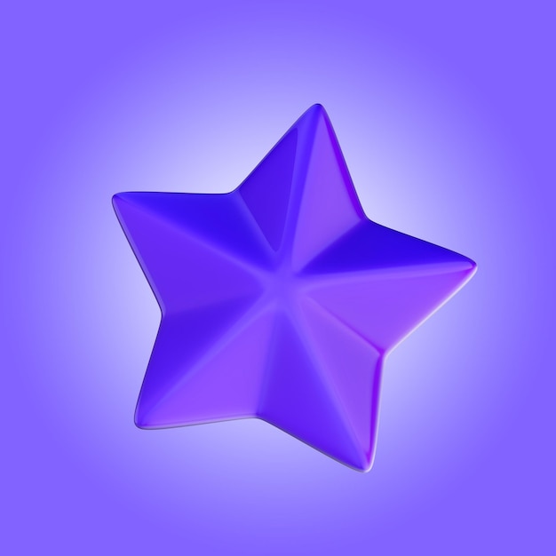 Iconica di stella 3D isolata