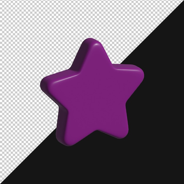 Iconica di stella viola 3D