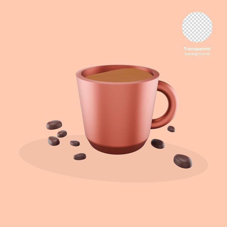 Iconica di tazza di caffè 3D PSD