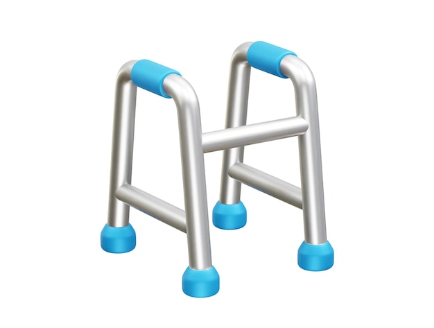 Iconica di walking frame illustrazione di rendering 3D