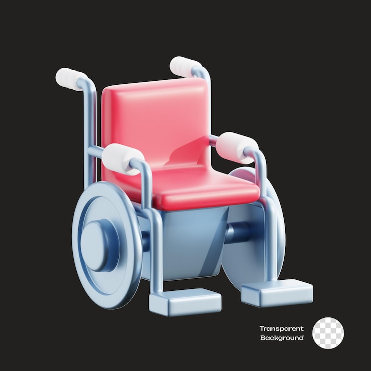 PSD iconica medica 3d per sedie a rotelle