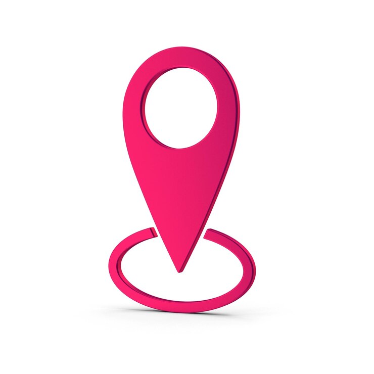 PSD iconica rosa per la navigazione sulla mappa