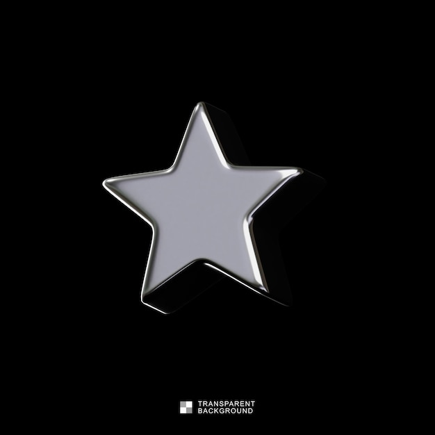 Iconica stellare 3D d'argento
