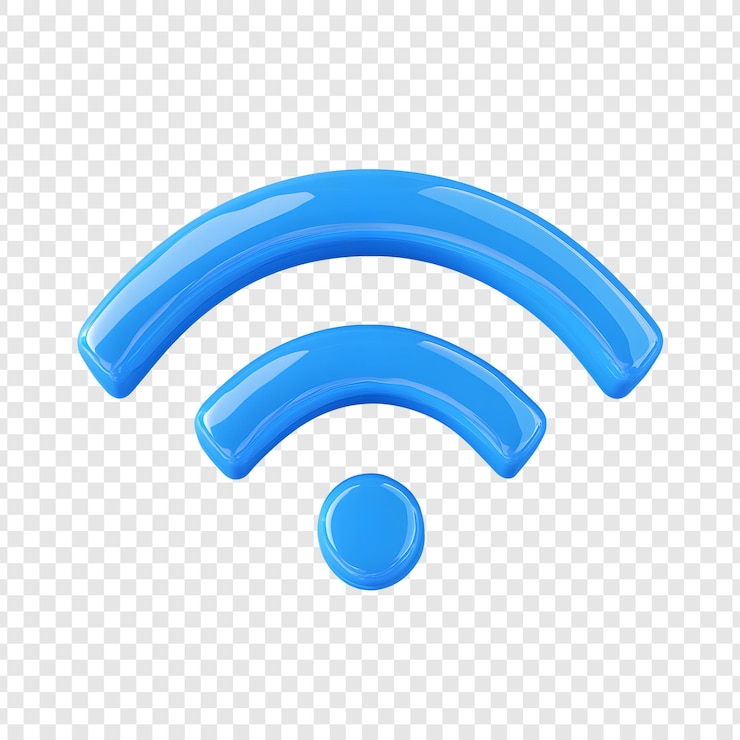 PSD iconica wi-fi blu 3d