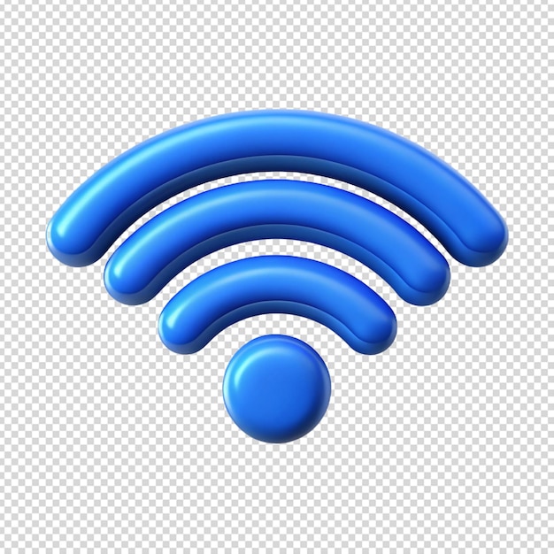 Iconica WIFI 3D trasparente Sfondio