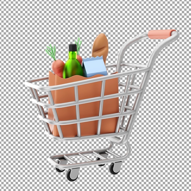 Icônico 3D de compras