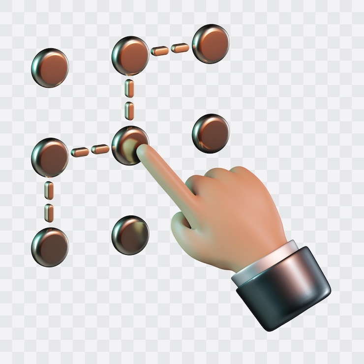 PSD icônico 3d do padrão de gesto da mão