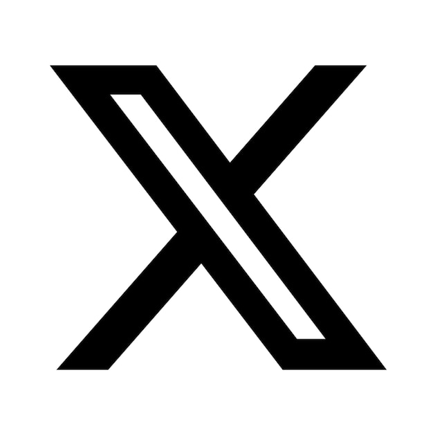 Icônico preto do novo logotipo do Twitter X