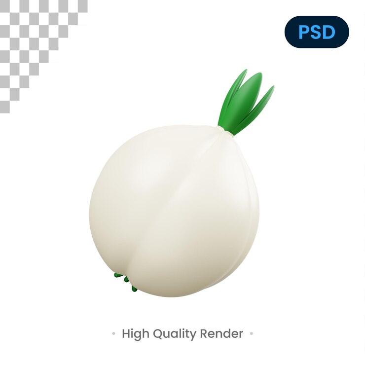 PSD icono 3d de ajo premium psd2