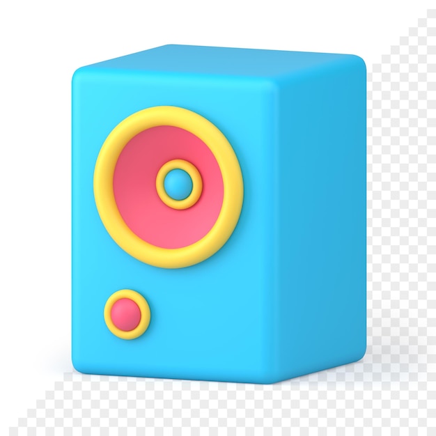 Icono 3d de altavoz de audio