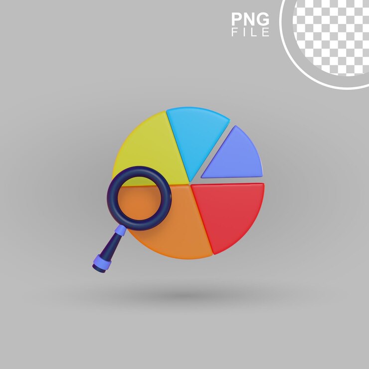 PSD icono 3d de análisis de datos