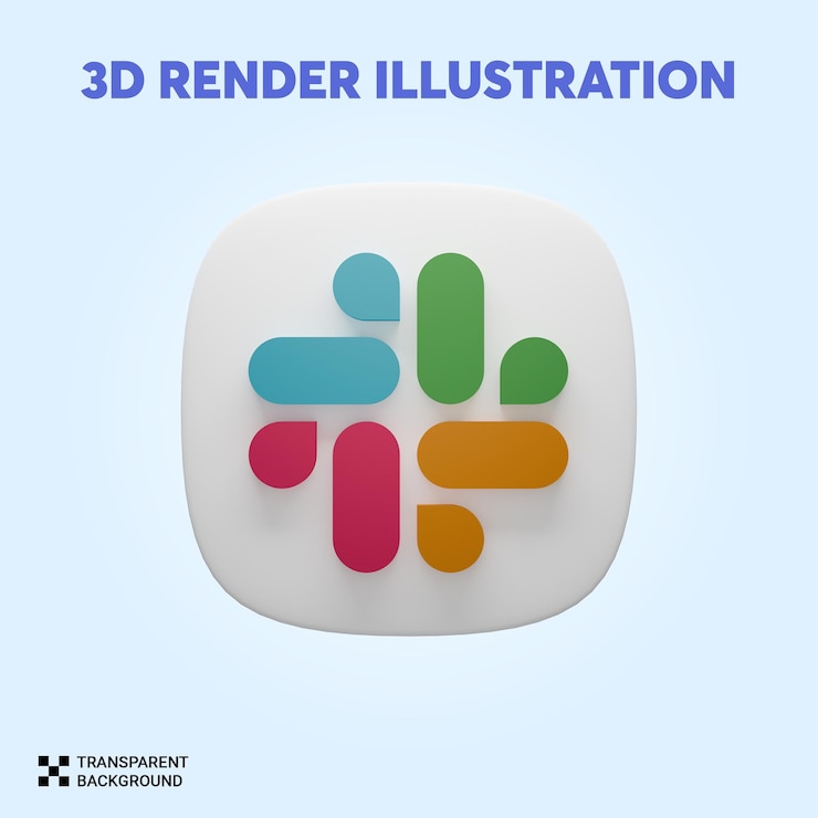 PSD icono 3d para aplicación de redes sociales.