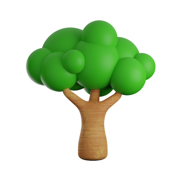 Icono 3d de árbol general