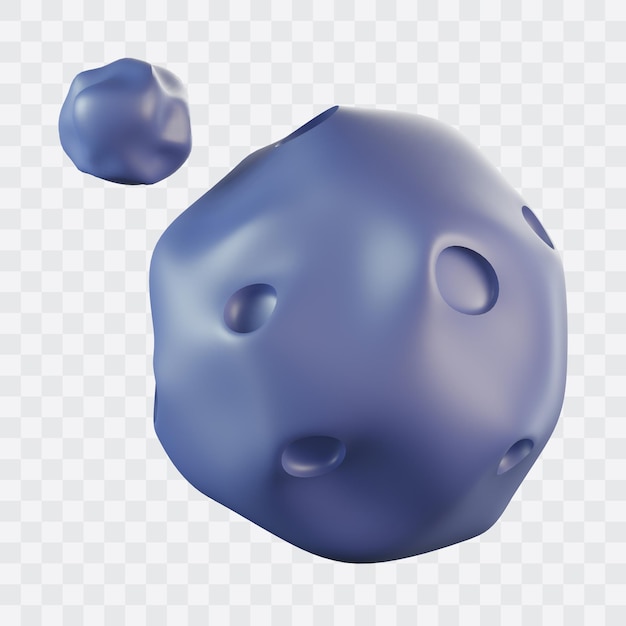 Icono 3d de asteroide