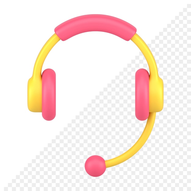 Icono 3d de auriculares