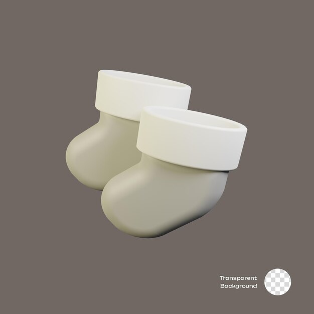 El icono 3D de Baby Sock Baby Stuff