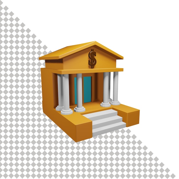 Icono 3d del banco