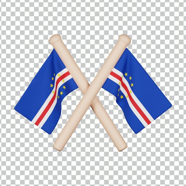 PSD icono 3d de la bandera de cabo verde