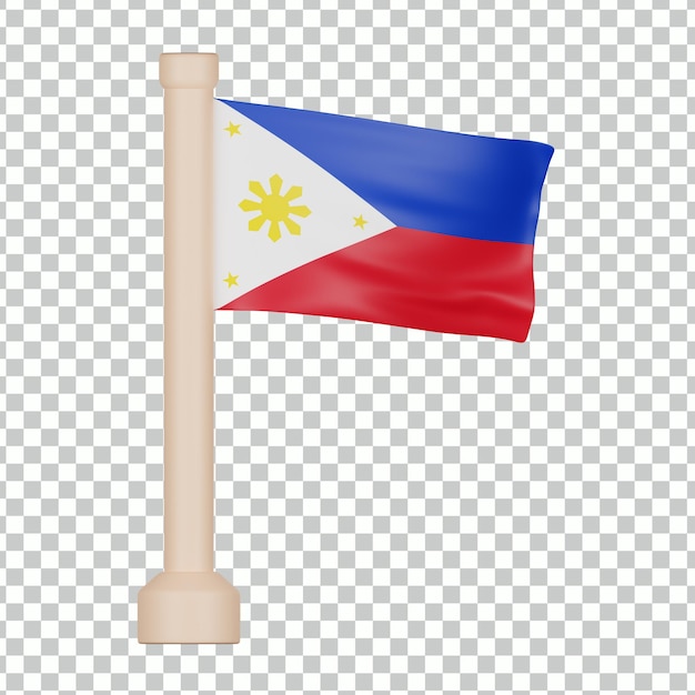 PSD icono 3d de la bandera de filipinas