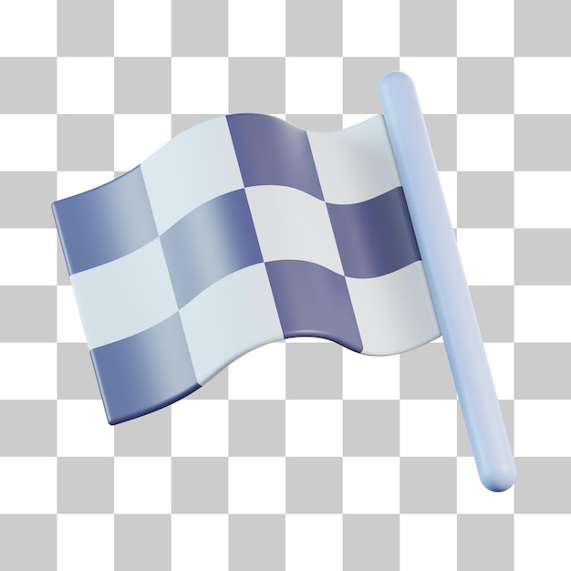 PSD icono 3d de la bandera final