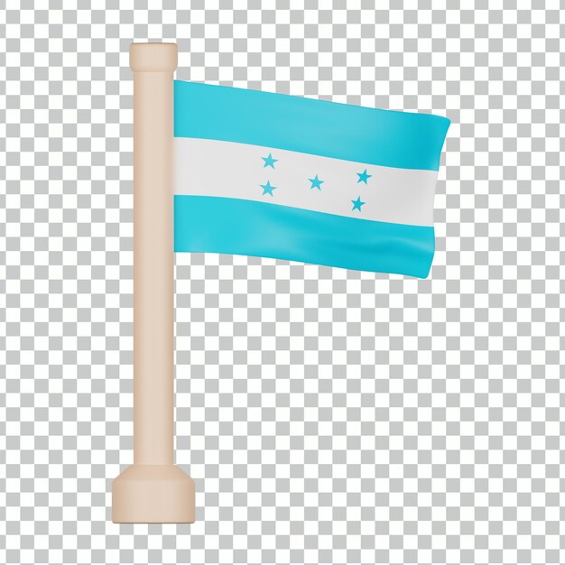 PSD icono 3d de la bandera de honduras