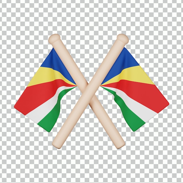 PSD icono 3d de la bandera de seychelles