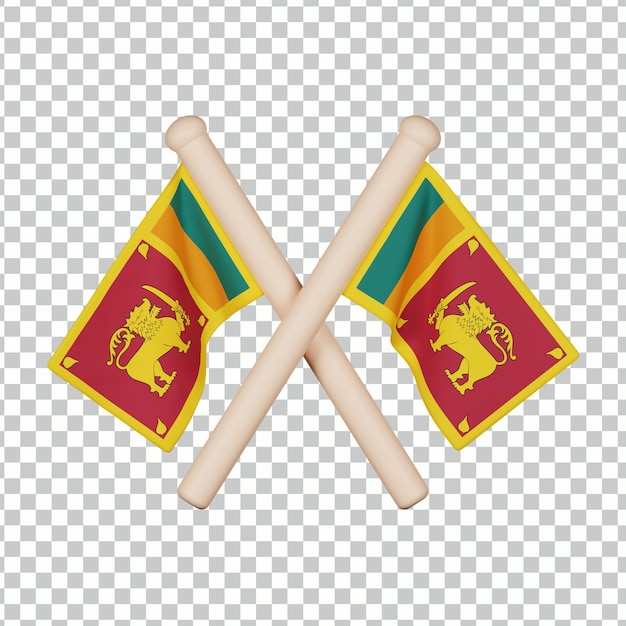 PSD icono 3d de la bandera de sri lanka