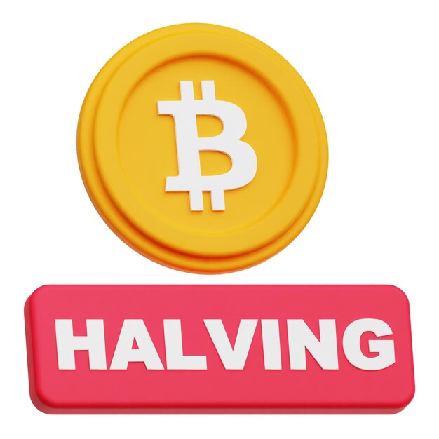 icono 3d de bitcoin aislado en el fondo blanco