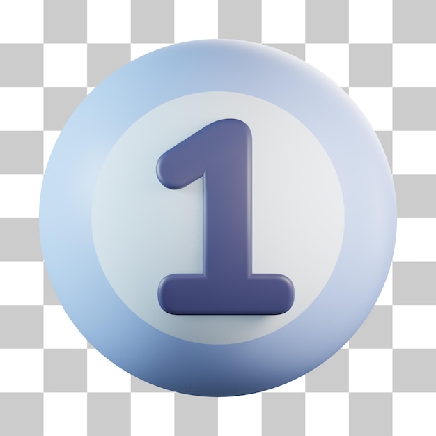 Icono 3D de la bola de billar